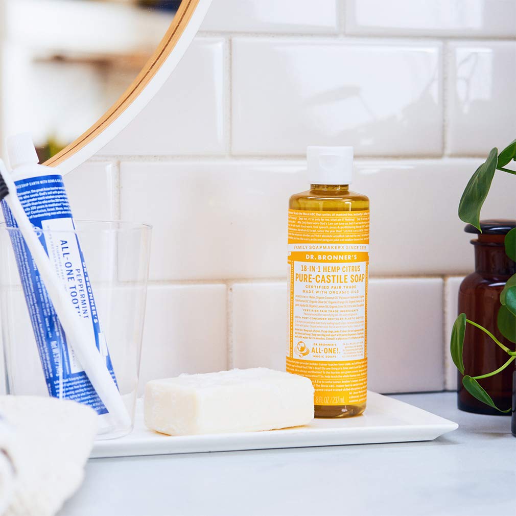 Dr. Bronner's - Pure-Castile Liquid Soap Variety Pack - Citrus, Tea Tree, Rose, & Eucalyptus, Made with Organic Oils, 18-in-1 Uses: Face, Body, Hair Beauty & Personal Care Dr. Bronner's