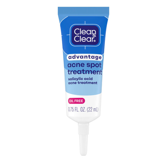 Clean and Clear Advantage Acne Spot Treatment Gel Cream with 2% Salicylic Acid & Witch Hazel, Acne Pimple Medication for Blemish & Blackhead Removal Beauty & Personal Care Clean & Clear