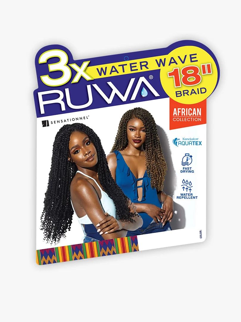 Sensationnel Ruwa Prestretched Braids-3X Water Wave 18in,1pk SM1B/350