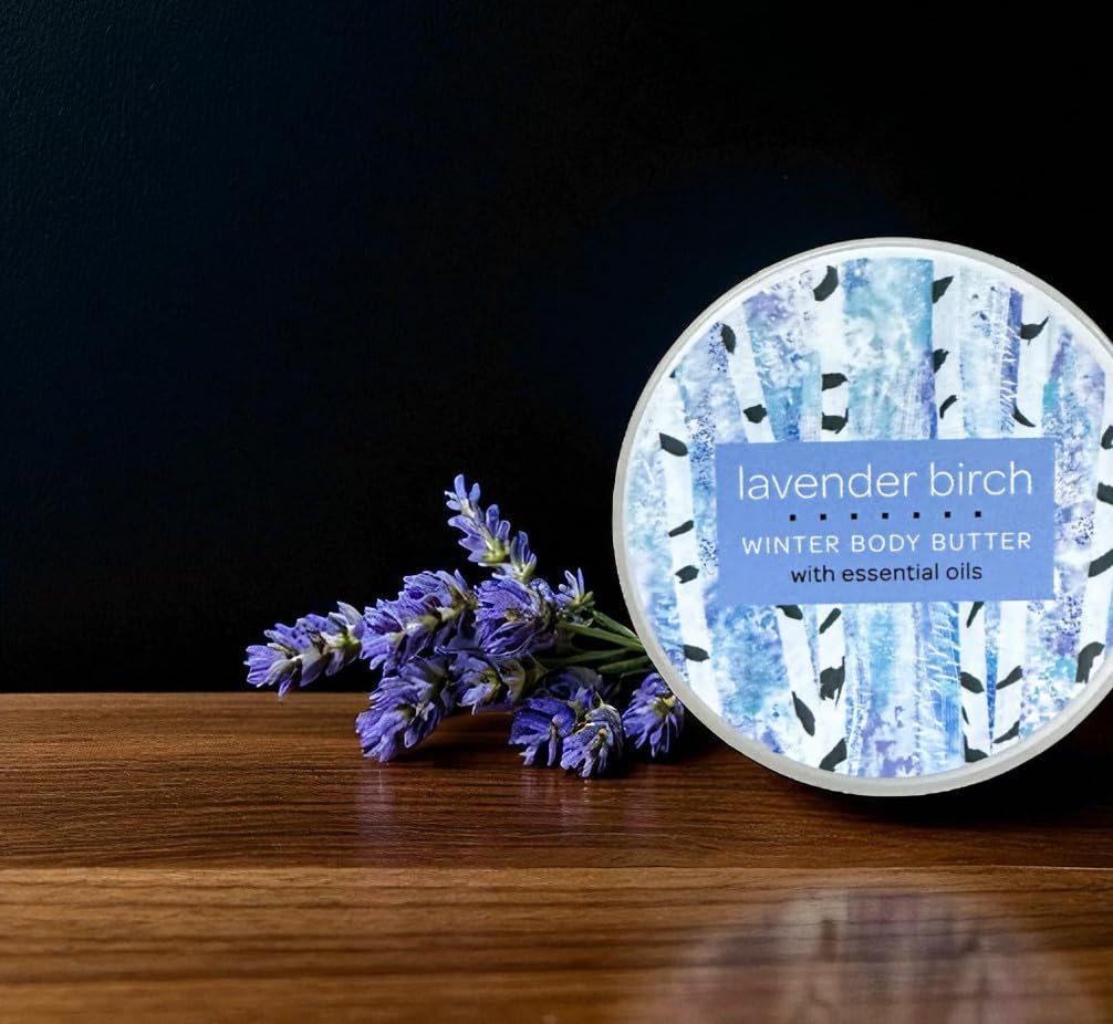 Greenwich Bay Trading Company Lavender Birch Body Butter - Moisturizing Shea Butter & Cocoa Butter Blend, 8 oz Jar Beauty & Personal Care Greenwich Bay Trading Company