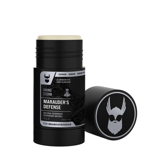 The Beard Struggle Natural Charcoal Infused Deodorant - Marauder's Defense - Aluminum Free, Silver Collection, Viking Storm - Men's Deodorant, 2.65 oz Beauty and Personal Care The Beard Struggle