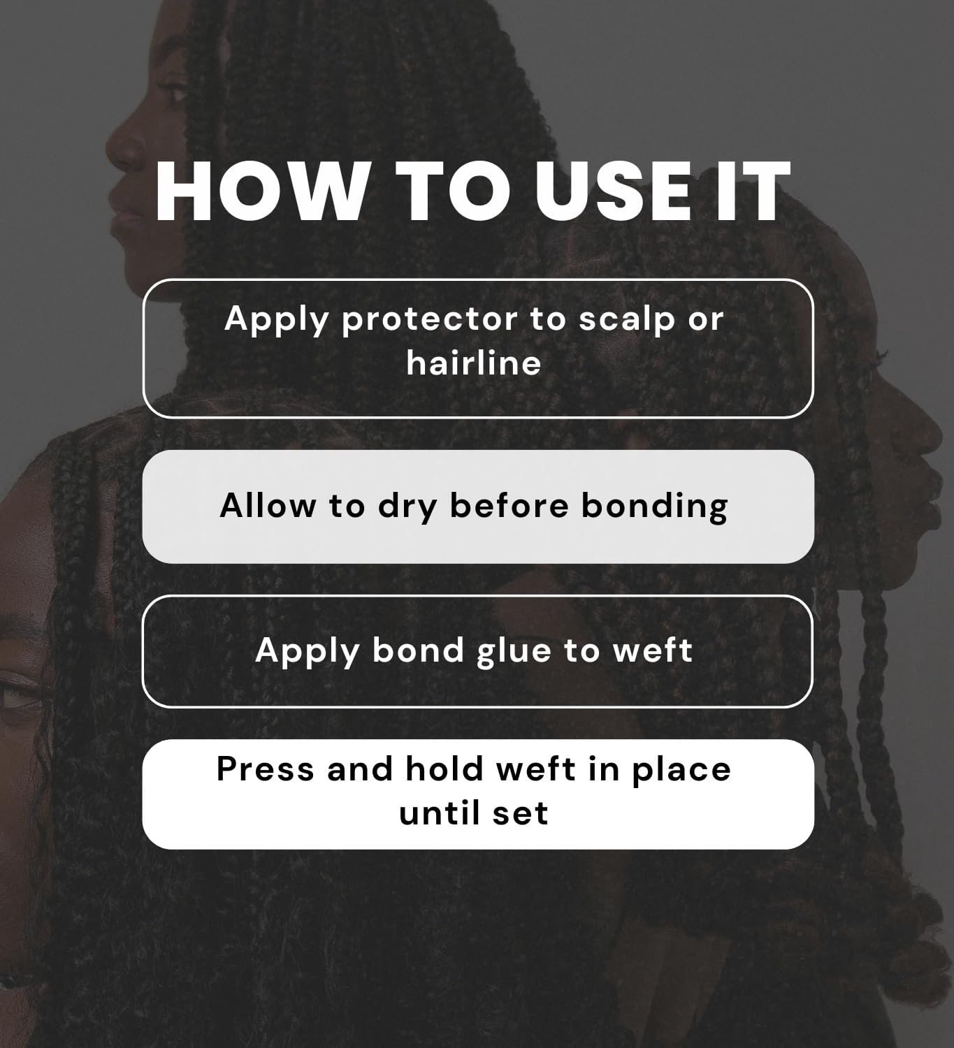 EBIN NEW YORK 4x Wonder Weave Bond Hair Protector (Clear) 8.5 oz Bundle with 3x Hair Bond Glue (Clear) 2 oz Protective Shield & Secure Hold - Seamless Beauty & Personal Care EBIN NEW YORK