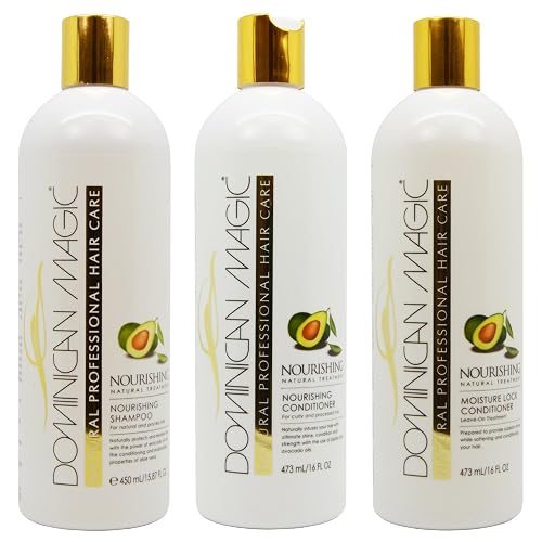 Dominican Magic Nourishing Shampoo & Conditioner & Moisture Lock Leave on "Set" Beauty & Personal Care DOMINICAN MAGIC