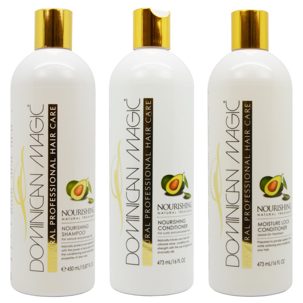 Dominican Magic Nourishing Shampoo & Conditioner & Moisture Lock Leave on "Set" Beauty & Personal Care DOMINICAN MAGIC