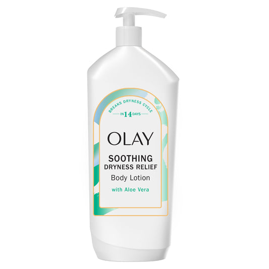 Olay Body Lotion for Women, Soothing Dryness Relief, 24hr Moisturizing & Deep Hydration, Absorbs Instantly, Penetrating Vitamin B3 Complex, For All Beauty & Personal Care Olay