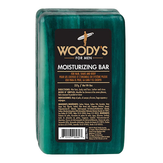 Woody's 3-in-1 Moisturizing Bar for Men, For Hair, Shave, and Body, All-Purpose Massage Bar Soap, Gentle Massage, Adds Moisture, for All Hair and Skin Beauty & Personal Care Woody's