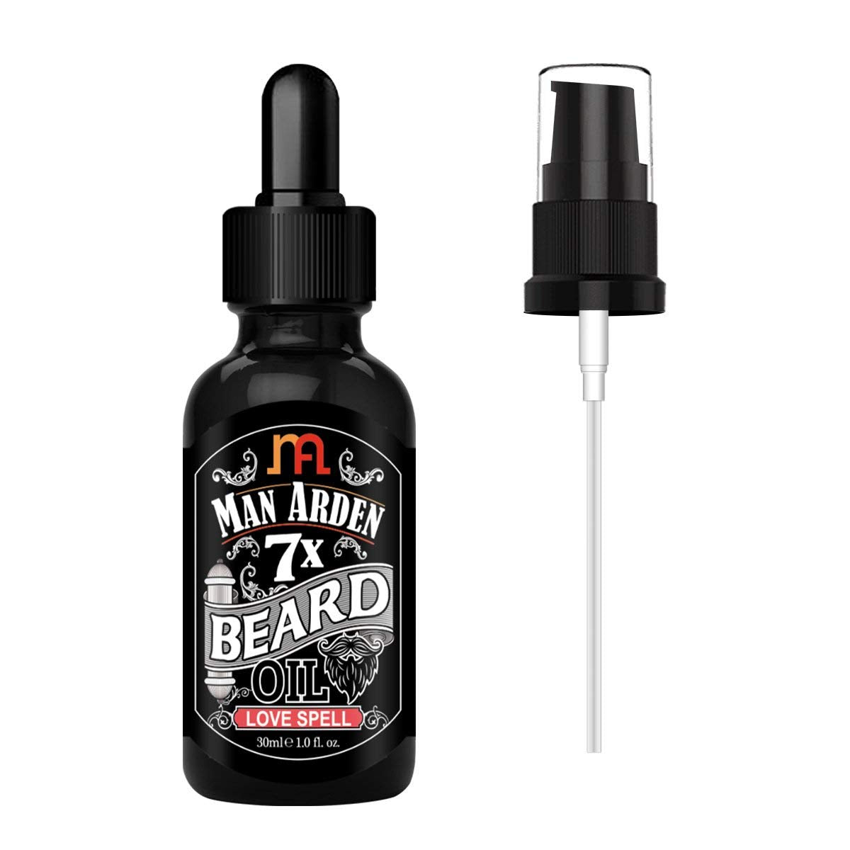 Man Arden 7X Beard Oil 30ml (Love Spell) - 7 Premium Oils Blend for Beard Growth & Nourishment Beauty and Personal Care Man Arden