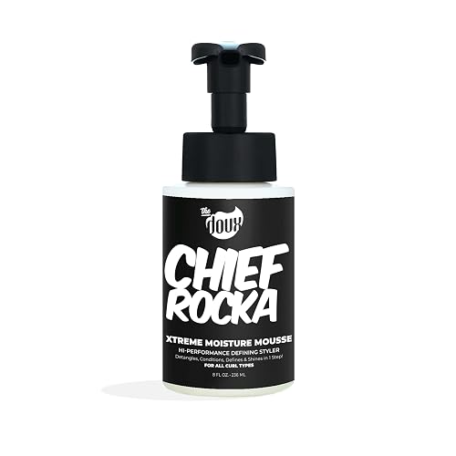 Chief Rocka Xtreme Moisture Mousse for Curly Hair - Curl Defining Hair Mousse for Women with Lasting Hold, Frizz Control & Shine - Styling Foam Beauty & Personal Care The Doux