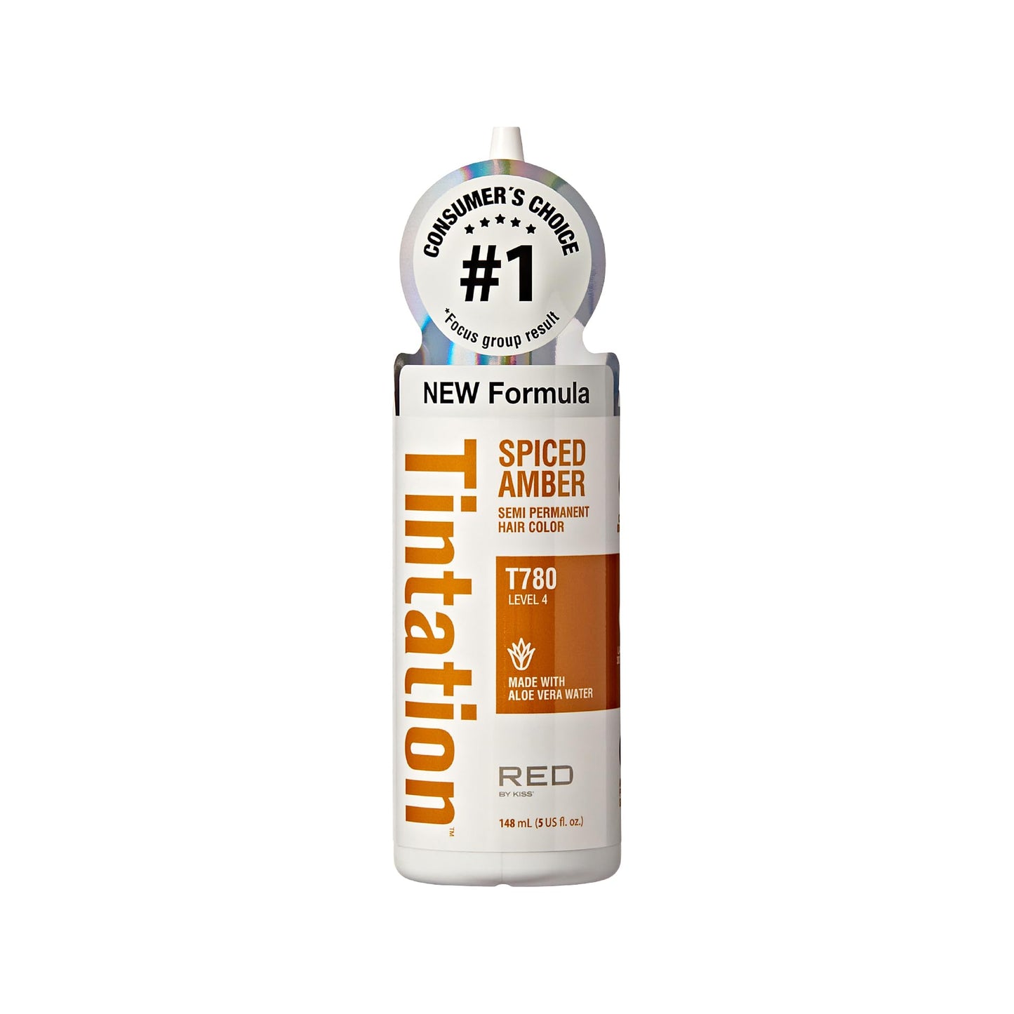 Red by Kiss Tintation Semi-Permanent Hair Color, Aloe Vera Water Based, Argan Oil, Olive Oil, Collagen & Keratin, Long-Lasting Color Dye (Spiced Beauty & Personal Care Red by Kiss