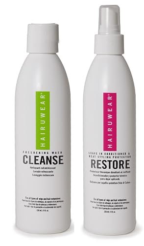 Wig Care Shampoo & Conditioner Kits: 8oz Cleanse, Rstore, Curl, or Control, Wide Tooth Comb or Wig Stand (8oz Cleanse & Restore) Beauty & Personal Care Belle of Hope Mara Ray