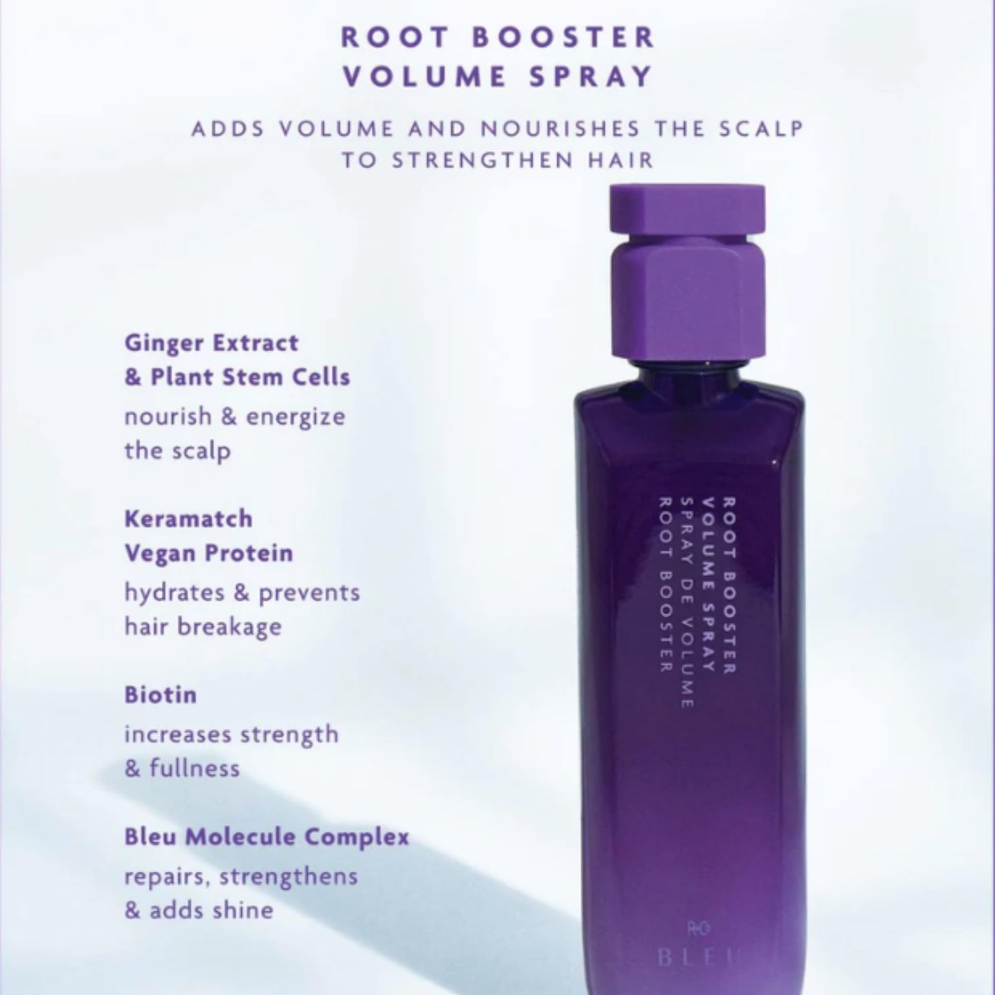 R+Co BLEU Root Booster Volume Spray - Instant Root Lift & Volume Spray for Fine, Thin Hair - Lightweight Formula Adds Body & Fullness - Touchable Beauty & Personal Care R+Co