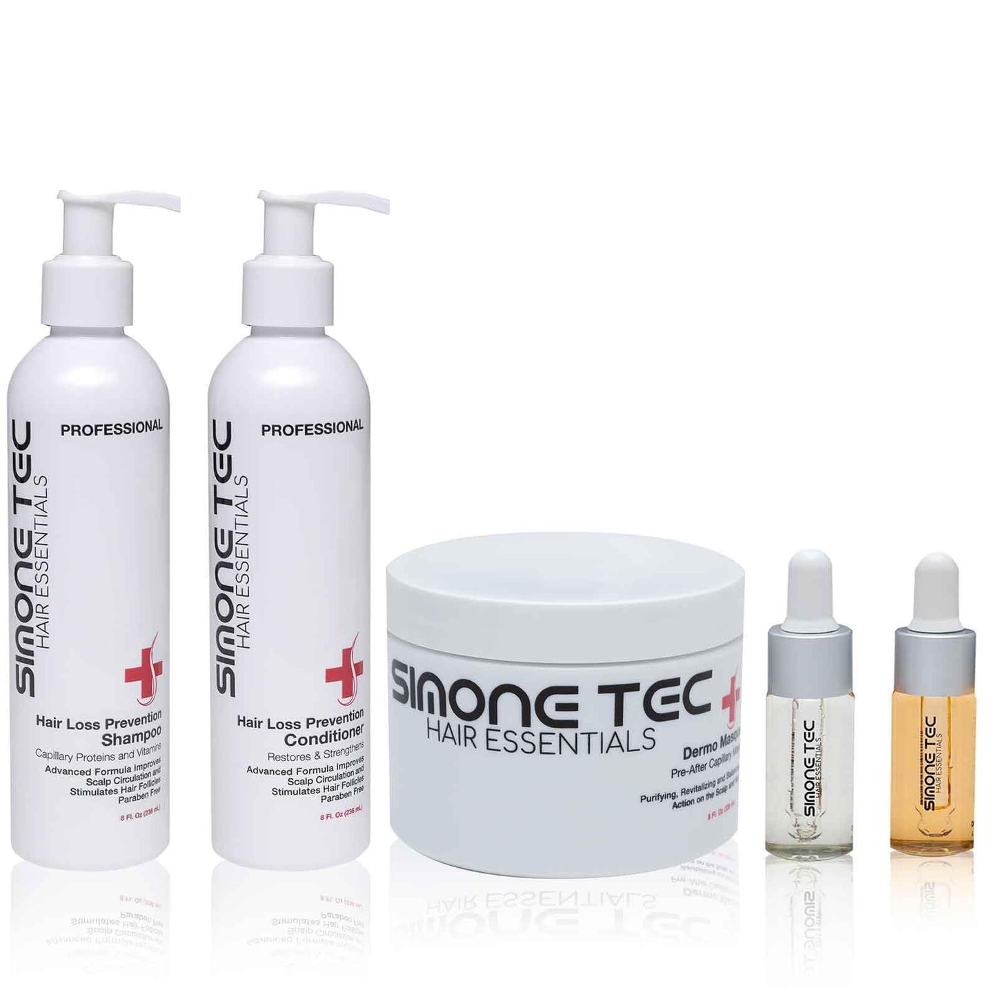 Simone Tec Hair Essentials Hair Loss Prevention Shampoo & Conditioner & Mask Set Capillary Proteins and Vitamins/Restore & Strengthens | Promo Dx2 Beauty & Personal Care Simone Tec Hair Essentials