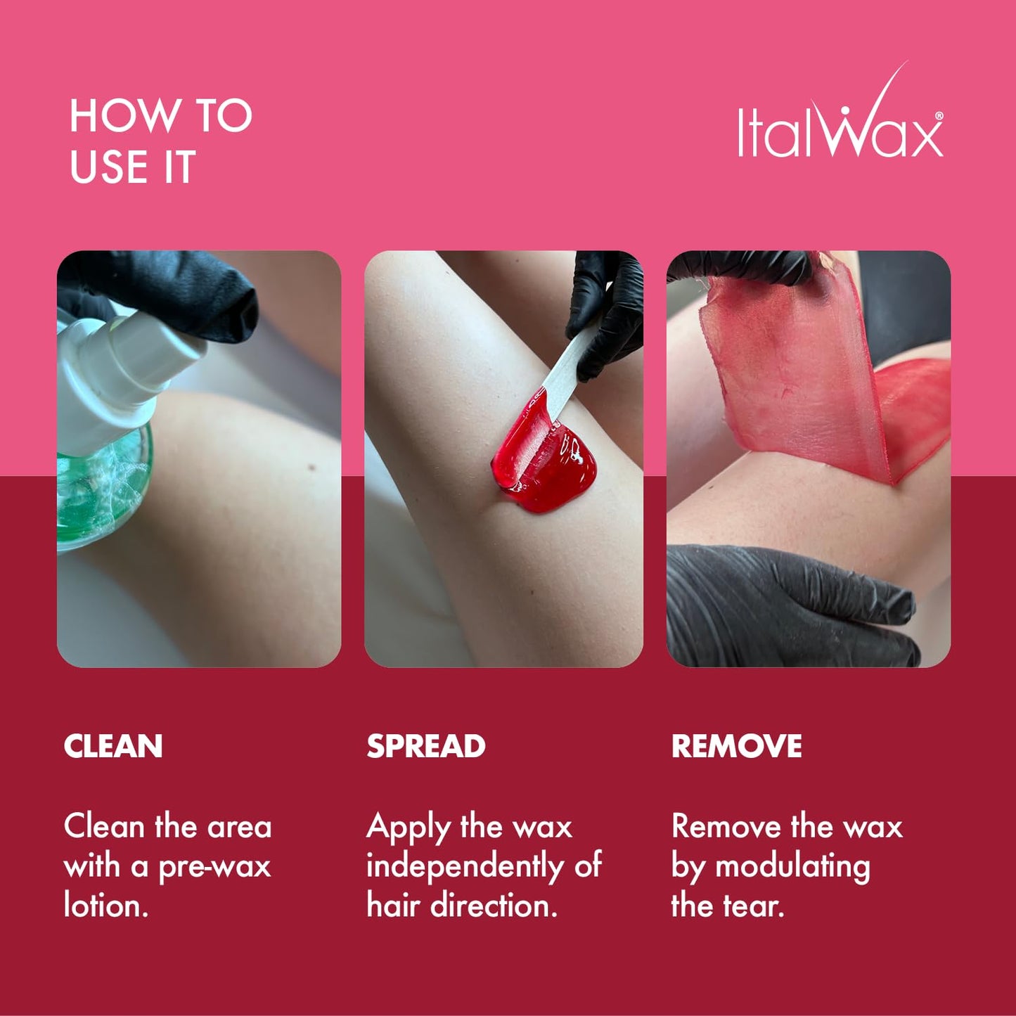 Italwax Classic Line Rose Hard Wax Beads 1.1 lb (500 g) - Medium-Long Setting Stripless Wax for Large Areas & Coarse Hair - Made in Italy Beauty and Personal Care Italwax
