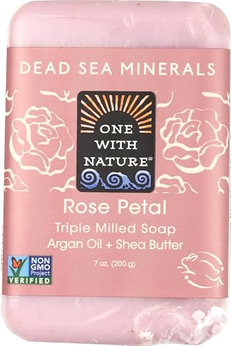 2 Packs of One With Nature Dead Sea Mineral Rose Petal Soap - 7 Oz Beauty & Personal Care One With Nature