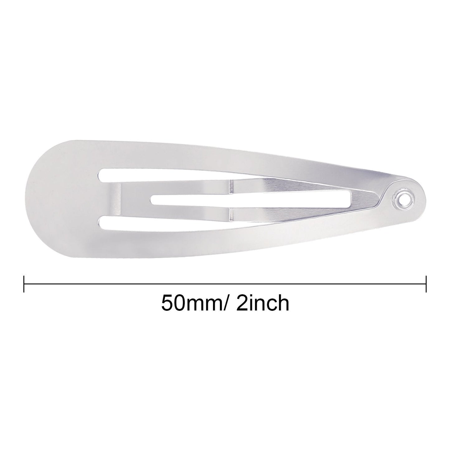 Hotop 50 Pack Snap Hair Clips Hair Barrettes for Kids, Girls and Women, 50 mm (Silver) Beauty & Personal Care Hotop