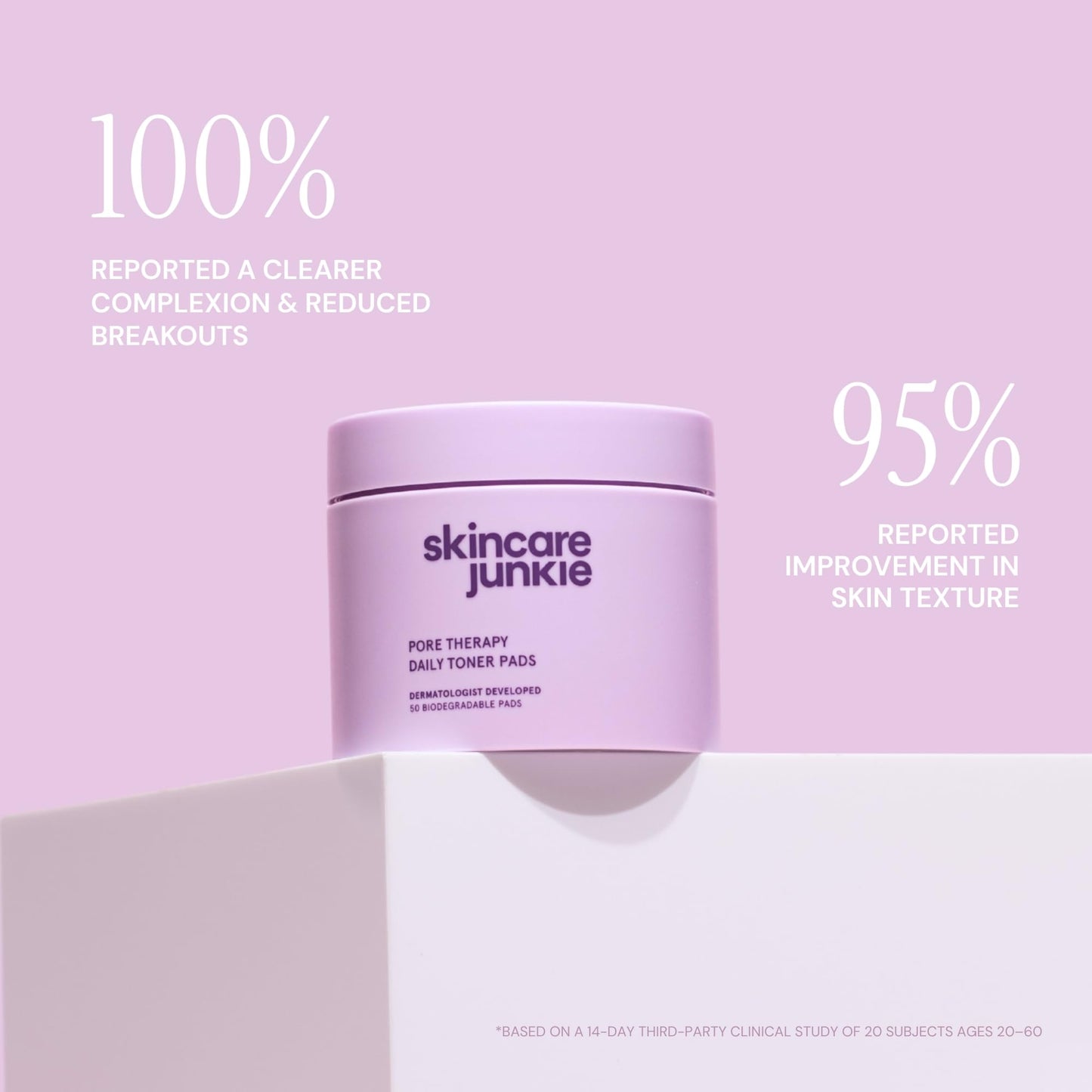 Skincare Junkie Pore Therapy Daily Toner Pads, Exfoliates Pore-Clogging Dead Skin Cells, Fragrance-Free, for Normal to Oily Skin, 50 Pads Beauty & Personal Care Skincare Junkie