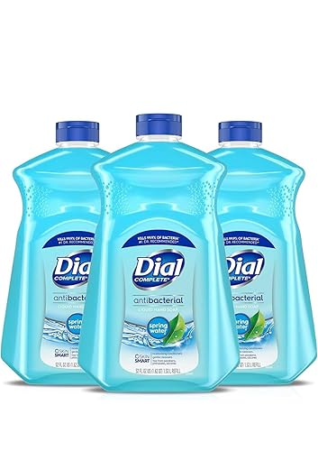 Dial Antibacterial Defense Liquid Hand Soap + Aloe, Spring Water Scent, 52 Fl Oz Hand Soap Refill (Pack of 3), Dermatologist-Tested, Gentle Formula Beauty & Personal Care Dial