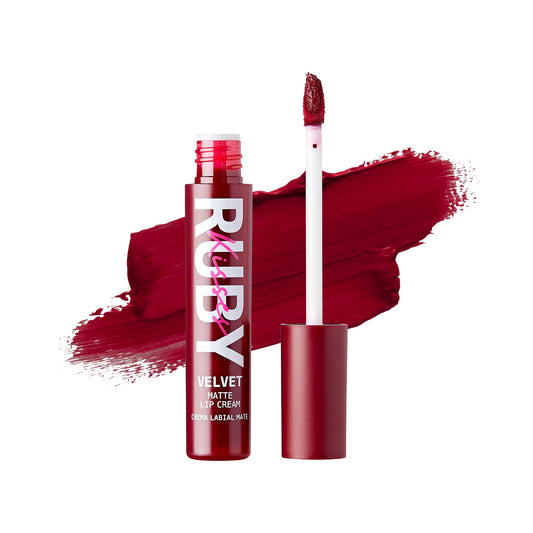 Ruby Kisses Velvet Lip Cream, Matte Finish Lipstick, Rich Color, Long Lasting Lip Stain, Lightweight, Nourishing, Hydration, High Pigment Lip Tint Beauty & Personal Care Ruby Kisses