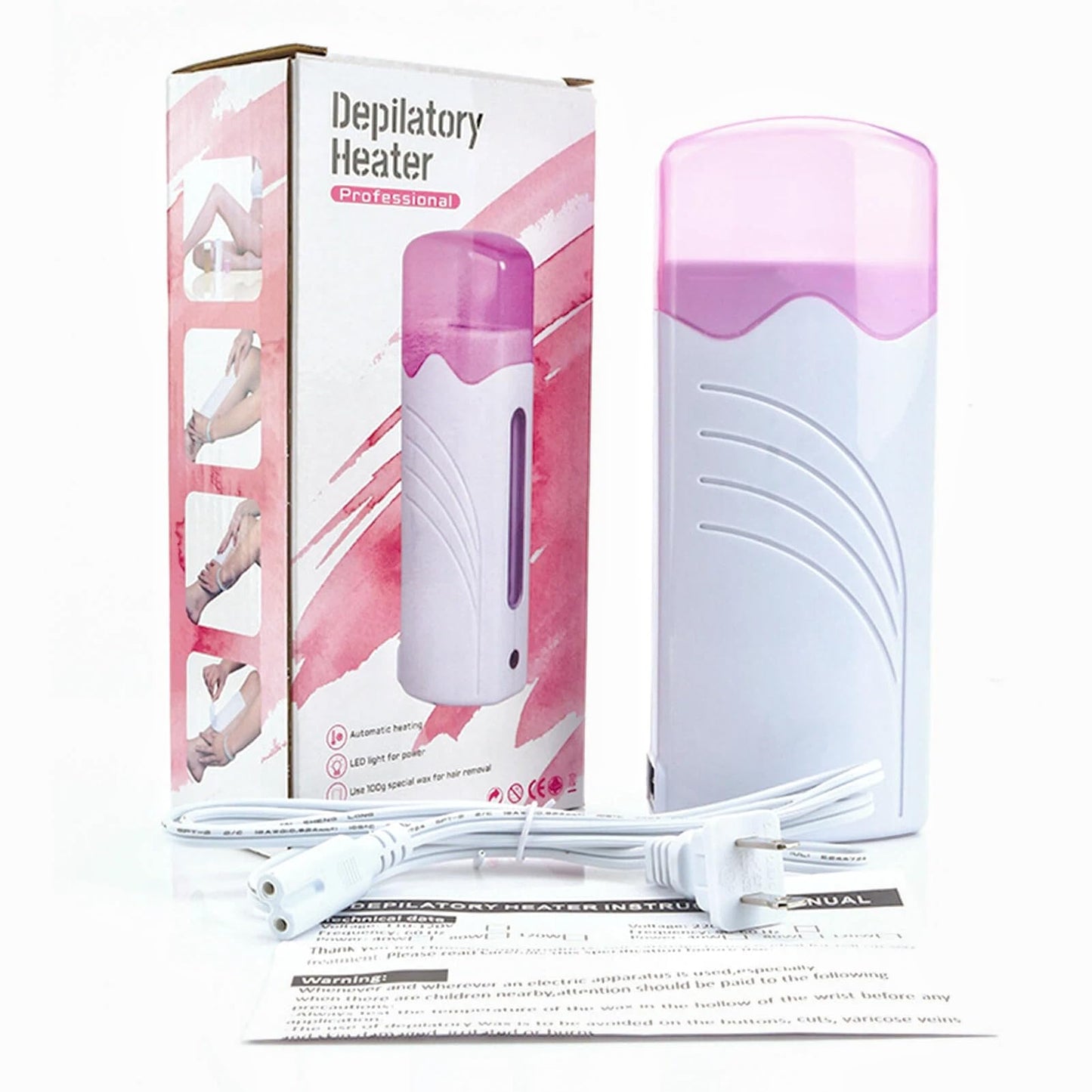 NSXAYIWE Roll on Wax Warmer for Hair Removal, Cartridge Depilatory Wax Heater for Hair, Leg, Face, Armpit, Bikini, Portable Wax Roller for Men Women Beauty and Personal Care NSXAYIWE