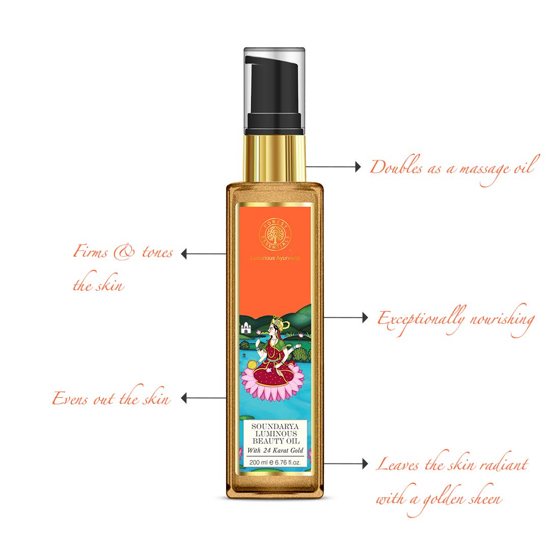 Forest essentials Soundarya Beauty Body Oil 200 ml By IndianMedicalStore Beauty & Personal Care Forest Essentials