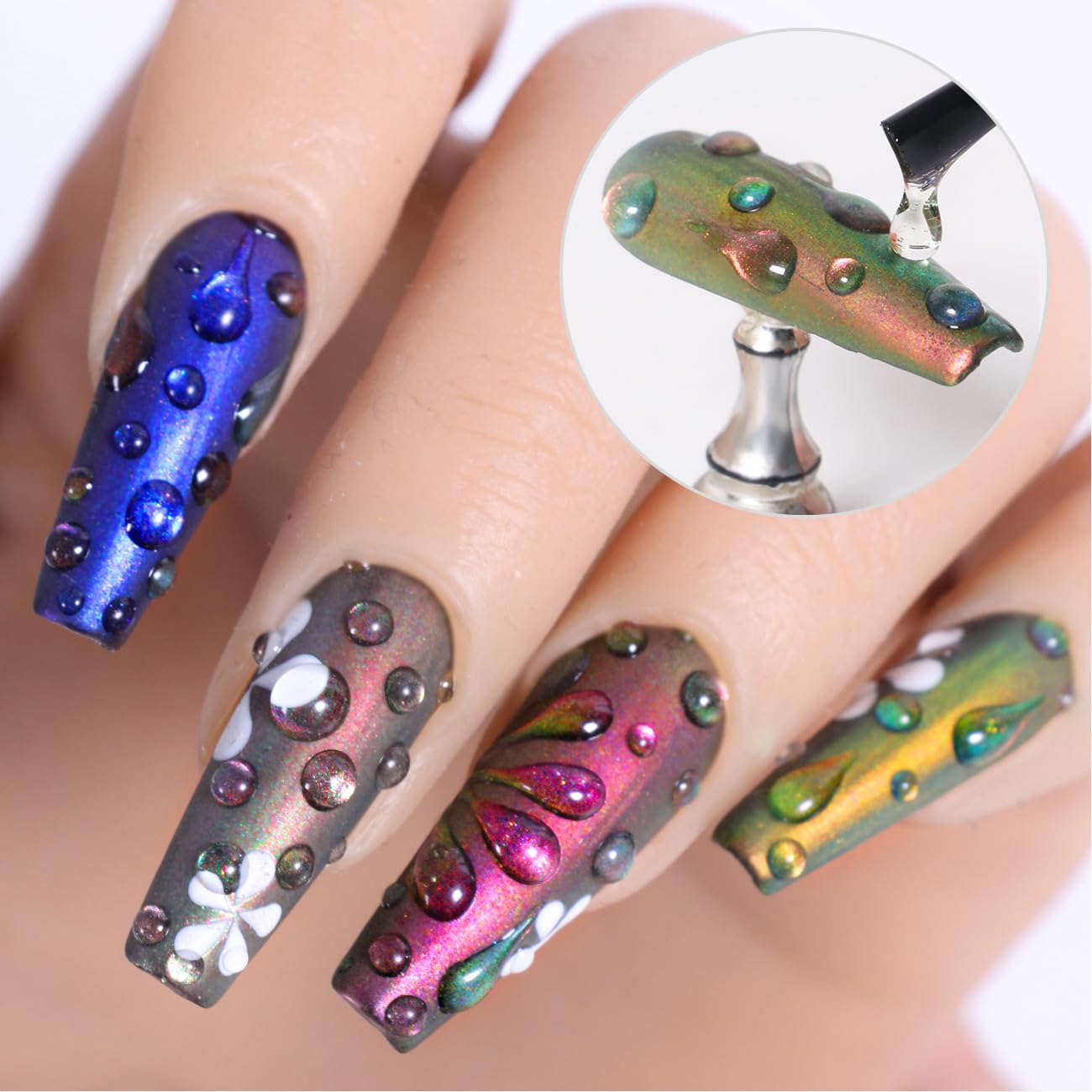 Major Dijit 8ml/Bottle Water Droplet Nails Gel Nail Polish Soak Off UV LED Nail Gel Polish Nail Art Design (B) Beauty & Personal Care Major Dijit