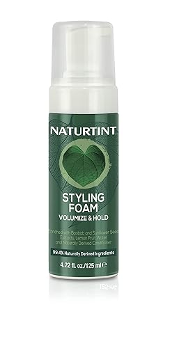 Naturtint Volumize & Hold Styling Foam - Naturally Derived Ingredients, Dermatologically Tested, Vegan Beauty & Personal Care Naturtint