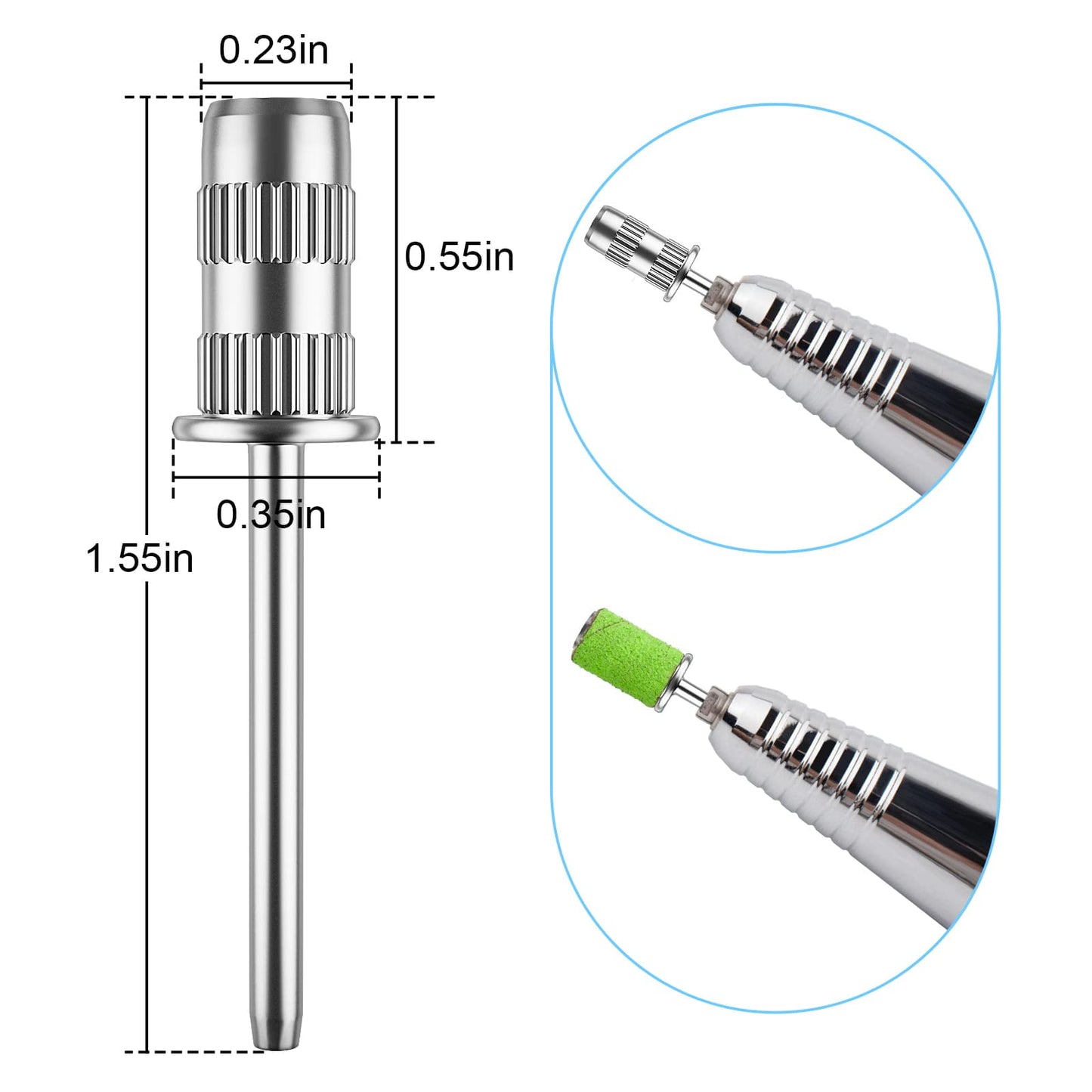 Nail Drill Bits,Sanding Bands for Nail Drill Shaft 3/32 inch,Drill Bits for Nails,Mandrel Bit for Nails,Nail Drill Bits for Acrylic Nails Manicure Beauty & Personal Care Difenni
