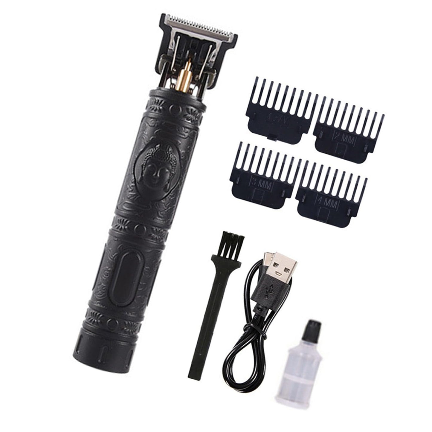 ZJchao Professional Hair Clippers Cordless Trimmer with Dragon and Buddhas Metal Body for Stylish Haircuts and Beard Grooming (Buddha headB-2) Beauty and Personal Care ZJchao