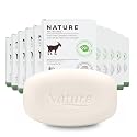 Nature Goat Milk Bar Soap, FRAGRANCE FREE (12-Pack), 5 oz (141 g), With Fresh Goat Milk, Vitamin A, B3, Potassium, Zinc & Selenium, Moisturizing Body Beauty & Personal Care Nature by Canus