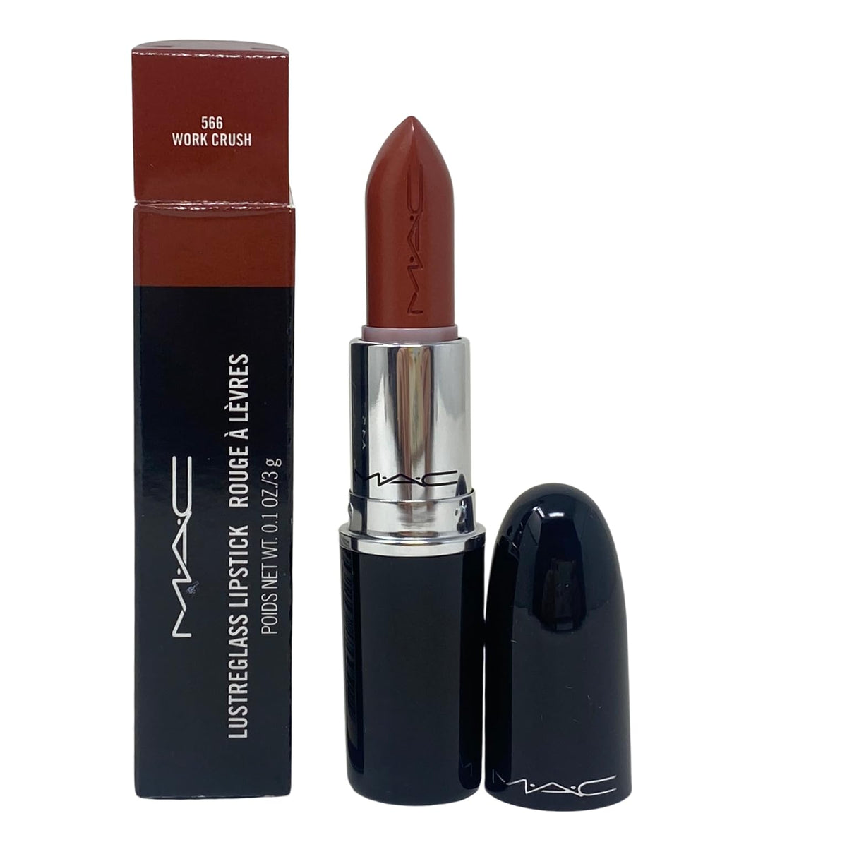 MAC Cosmetics Lustreglass Lipstick - 566 Work Crush - 0.1 oz / 3g Beauty & Personal Care MAC