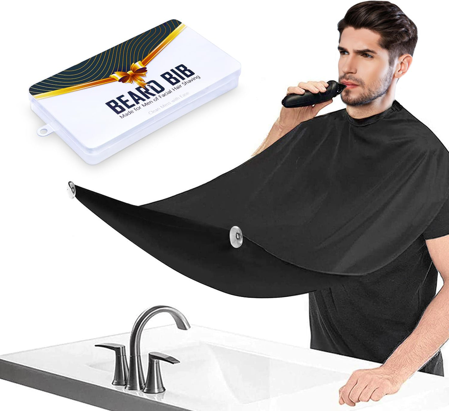 PLACHIDAY Beard Bib Beard Apron Gifts for Men,Beard Trimming Catcher Bib, Dad Fathers Day Anniversary Valentines Day,Christmas gifts,Best Gifts Beauty and Personal Care PLACHIDAY