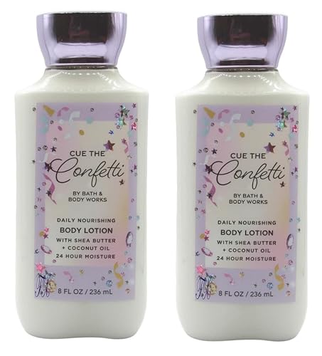 Bath and Body Works Cue The Confetti Body Lotion - Pack of 2 Beauty & Personal Care Bath & Body Works