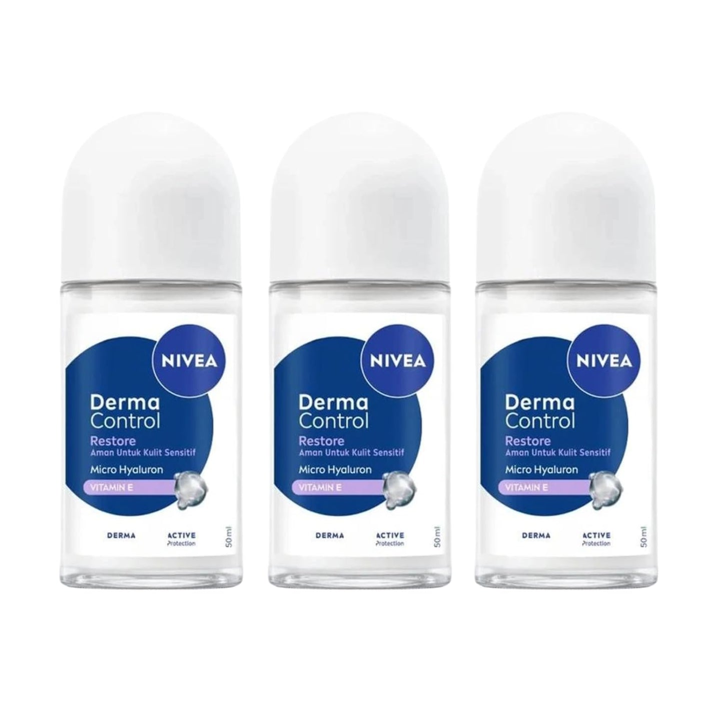 Nivea Derma Control Restore Roll-On Deodorant - 1.69 fl oz - Pack of 3 Beauty and Personal Care NIVEA