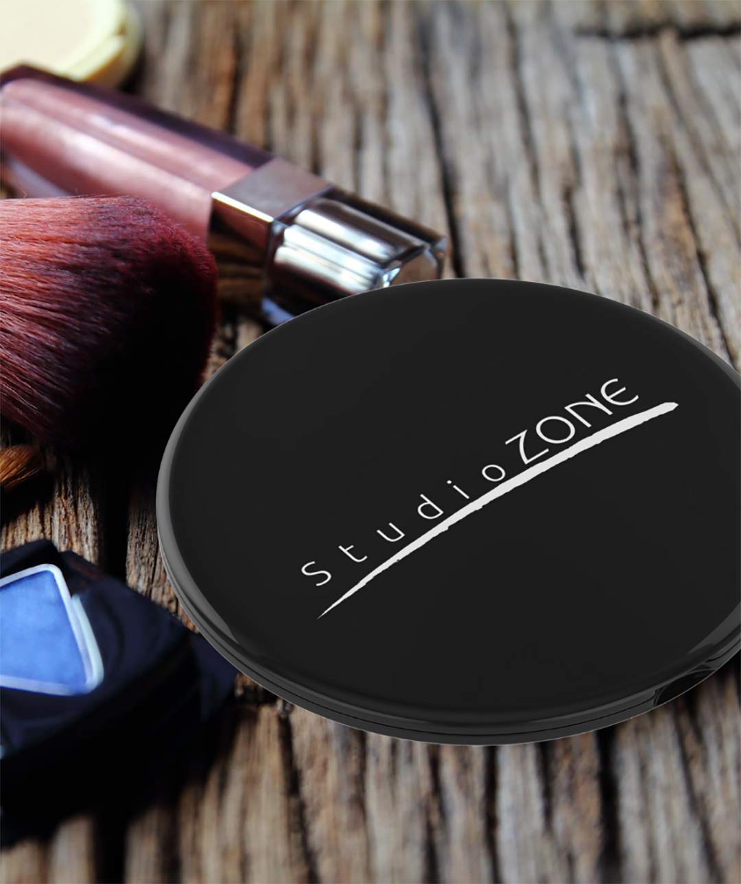 Compact Mirror - 10X Magnifying Mirror - Perfect for Purses - Small Travel Size - 2-Sided with 10X magnification and 1x w No Zoom - Black ClassZ Large Beauty & Personal Care StudioZONE