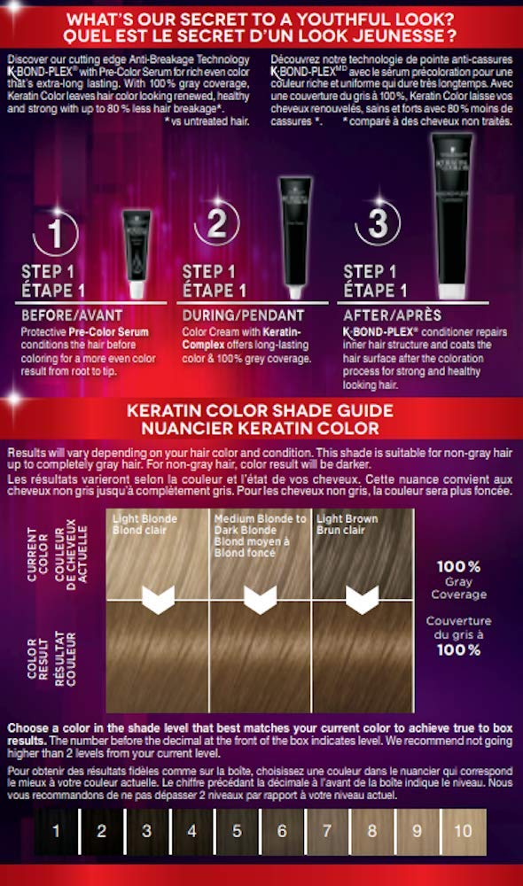 Schwarzkopf Keratin Color Permanent Hair Color Cream, 7.0 Dark Blonde Beauty & Personal Care Schwarzkopf