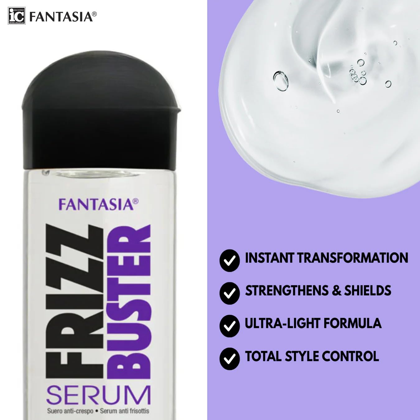Fantasia Serum Frizz Buster 6 Ounce Bonus (177ml) (6 Pack) Beauty & Personal Care Fantasia