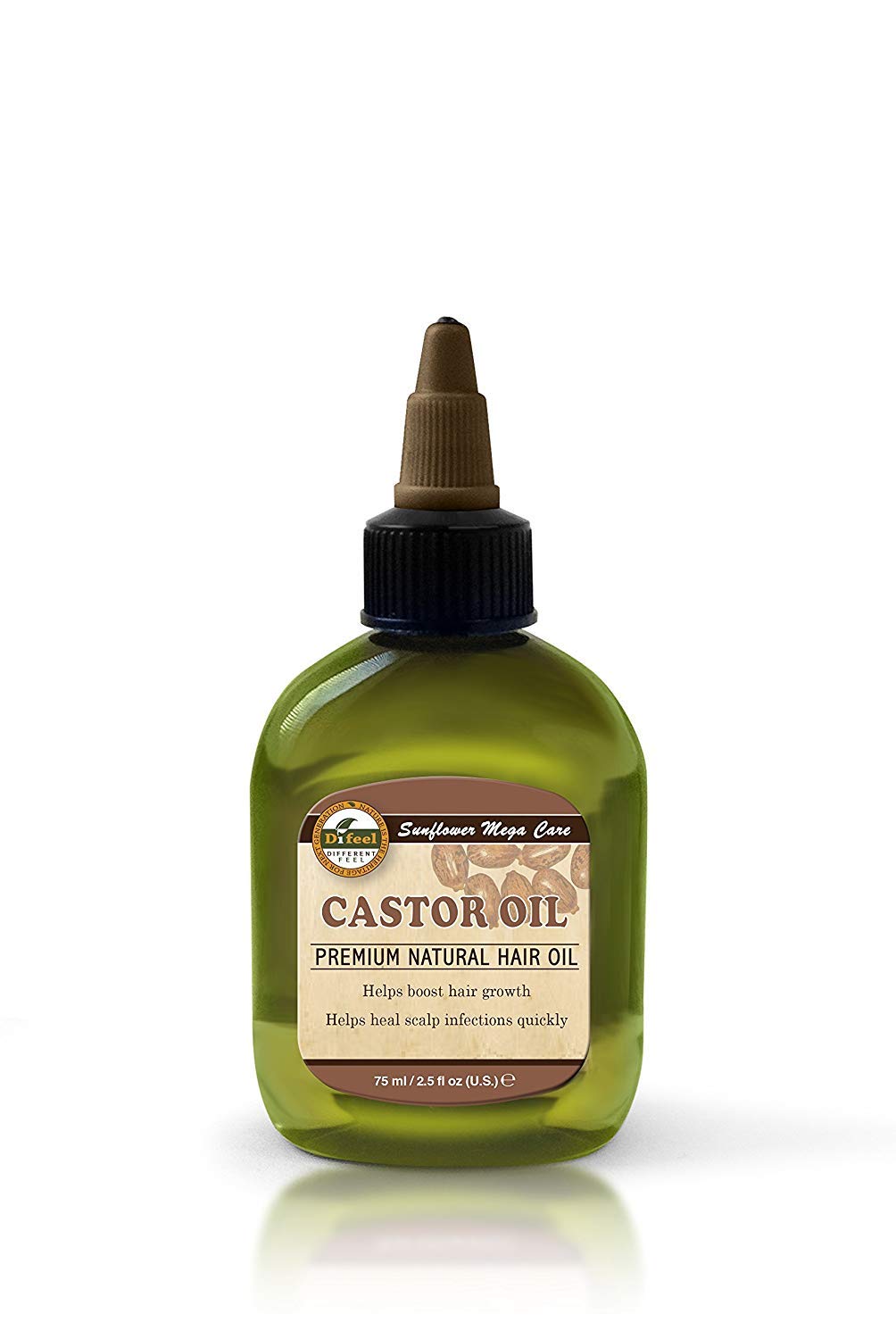 Difeel Mega Care Castor Oil 2.5 ounce - Natural Castor Oil for Hair Growth Beauty & Personal Care Difeel