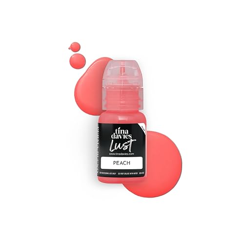 Tina Davies Professional Envy & Lust Lip Pigments - Permanent Lip Makeup - Colors Heal True to Tone - High Retention - Lust Peach, 1/2oz/15ml Bottle Beauty & Personal Care Tina Davies