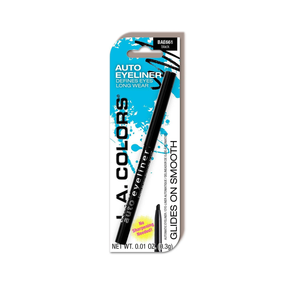 L.A. COLORS Automatic Eyeliner Pencil (Carded), Black CBAE661A Beauty & Personal Care L.A. COLORS