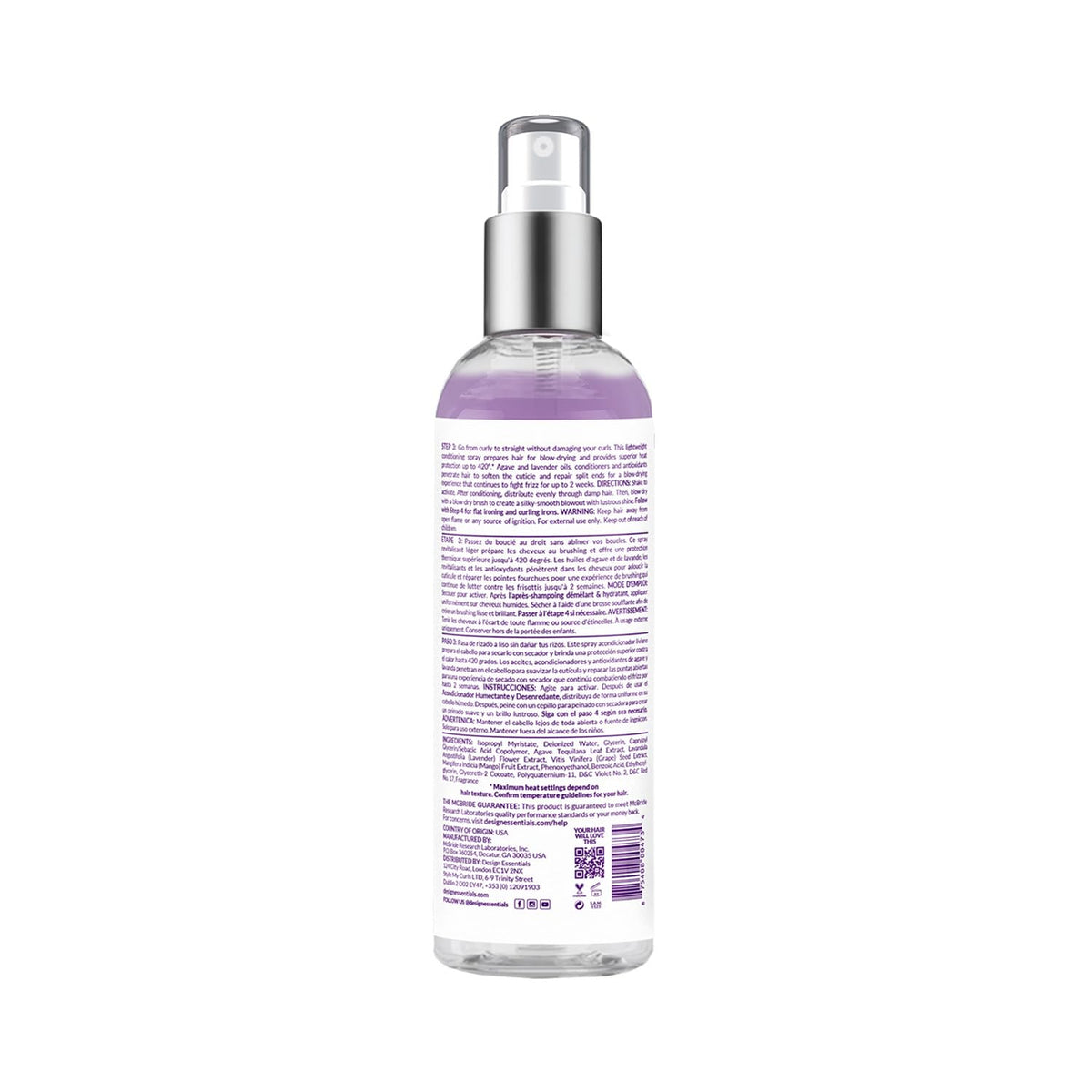 Design Essentials Agave & Lavender Moisturizing Blow-Dry & Styling Primer, 8 Ounce Beauty & Personal Care Design Essentials