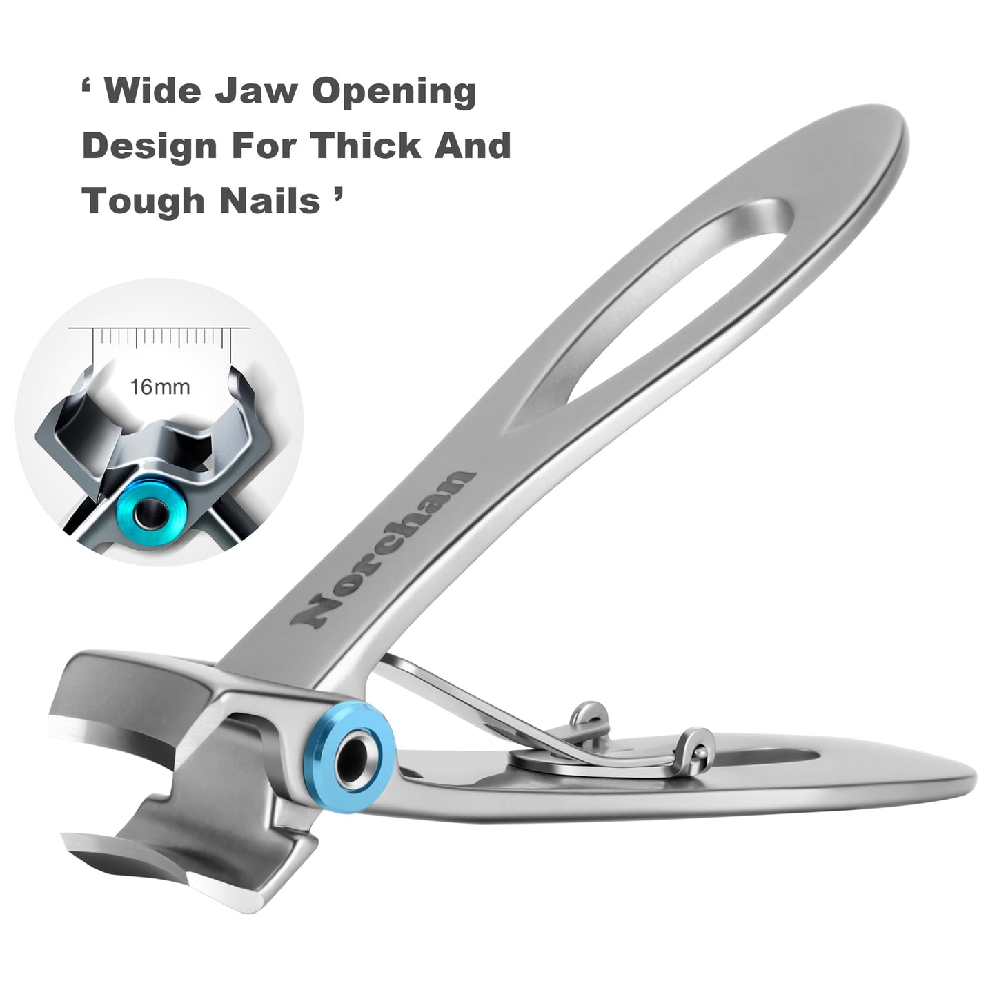 NORCHAN Large Nail Clippers Set, 5-Piece Sharp Toenail and Fingernail Clippers with Nail File, Ideal for Men and Women (Premium, Big Size, Heavy-Duty Beauty & Personal Care Norchan