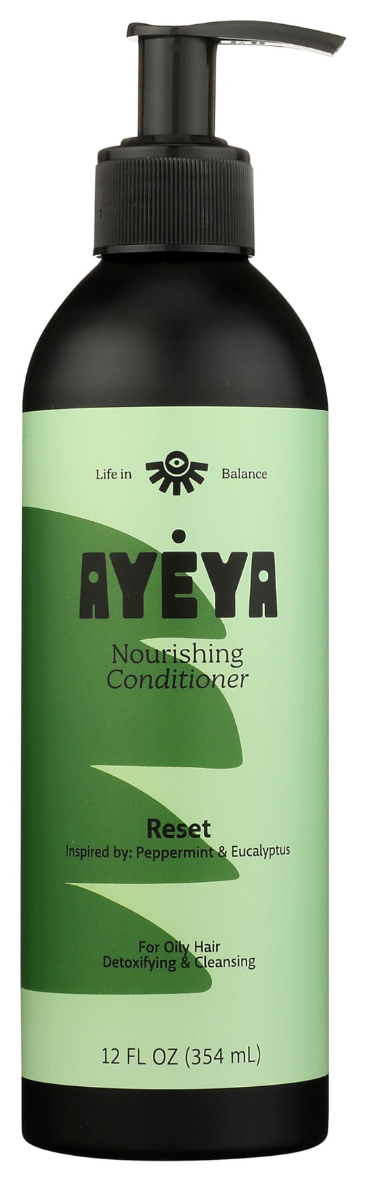 AYÉYA Reset Conditioner - Clarifying Conditioner with Neem Oil, Peppermint & Eucalyptus | Lightweight Vegan Moisture for Oily or Flaky Scalps |