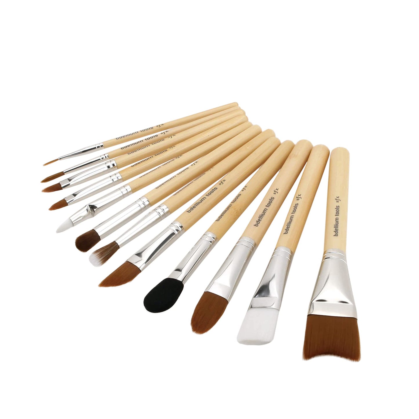 Bdellium Tools Professional Makeup Special Effects SFX Series 12 pc. Brush Set with Double Pouch (2nd Collection) Beauty & Personal Care BDELLIUM TOOLS