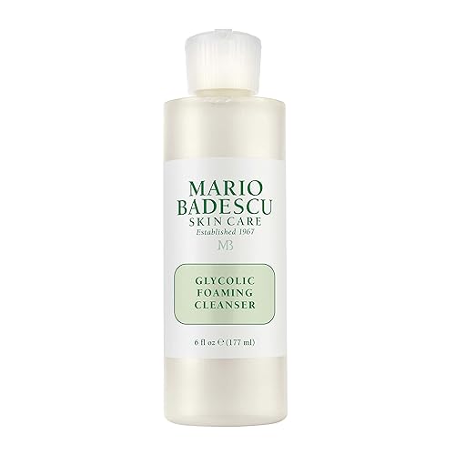 Mario Badescu Glycolic Foaming Cleanser for All Skin Types| Exfoliating Face Wash with Glycolic Acid & Aloe Vera| Visibly Evens Skin Tone & Texture | Beauty & Personal Care Mario Badescu