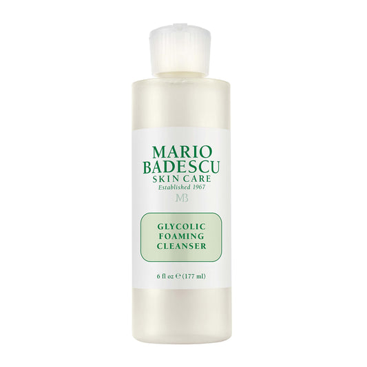 Mario Badescu Glycolic Foaming Cleanser for All Skin Types| Exfoliating Face Wash with Glycolic Acid & Aloe Vera| Visibly Evens Skin Tone & Texture | Beauty & Personal Care Mario Badescu