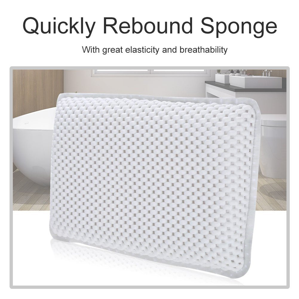 Yosoo Health Gear Spa Bath Pillow, Cushioned Bathtub Pillow with Suction Cups, PVC Bath and Spa Head Rest, White, Neck/Back Support Beauty and Personal Care Yosoo Health Gear