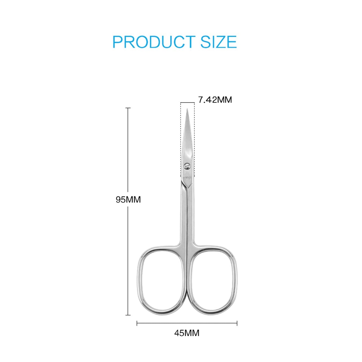 LIVINGO Premium Manicure Scissors Multi-purpose Stainless Steel Cuticle Pedicure Beauty Grooming Kit for Nail, Eyebrow, Eyelash, Dry Skin Curved Blade Beauty and Personal Care LIVINGO