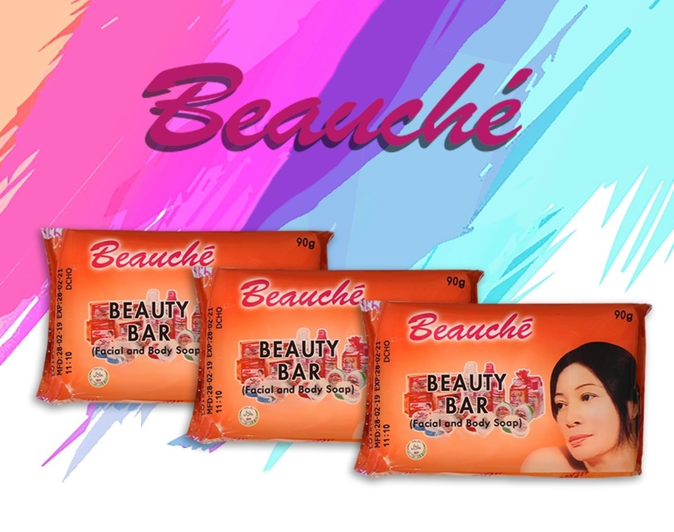Pacific Supply Express Beauche Beauty Bar 90g (Pack of 3), Orange Beauty & Personal Care Pacific Supply Express