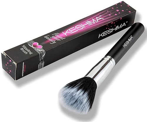 Keshima Duo-Fiber Stippling Brush - Premium Stipple Brush for Powder and Liquid Makeup Foundation Beauty & Personal Care KESHIMA