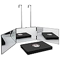 Dripex 3 Way Mirror for Men or Women, 360° Trifold Self Haircut Mirror with Height Adjustable Hooks, for Makeup, Styling, Shaving, Braiding, Dye Hair Beauty & Personal Care Dripex